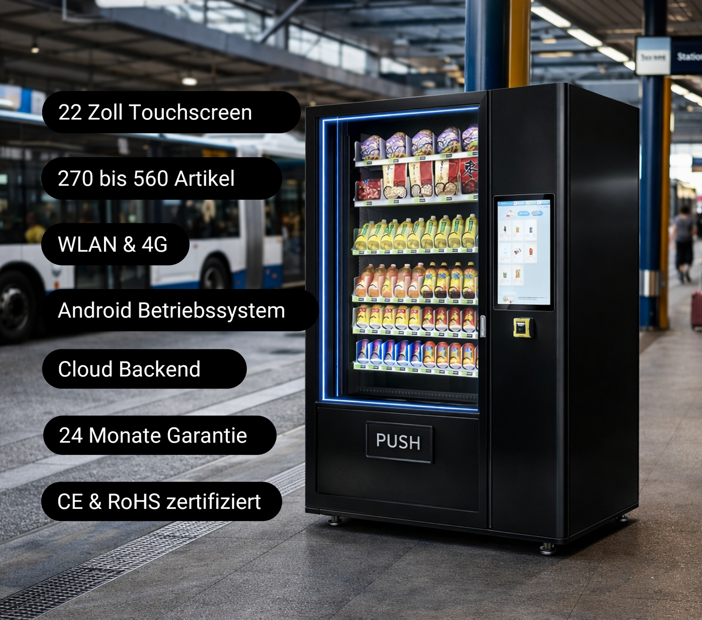 SNACKMAXX intelligent - distributeur automatique de snacks et de boissons