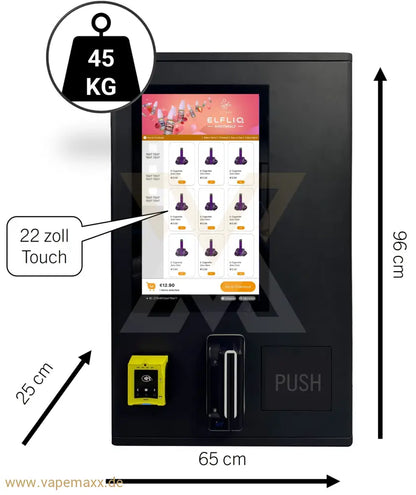 Vapemaxx Vapeautomat mit masse und gewicht